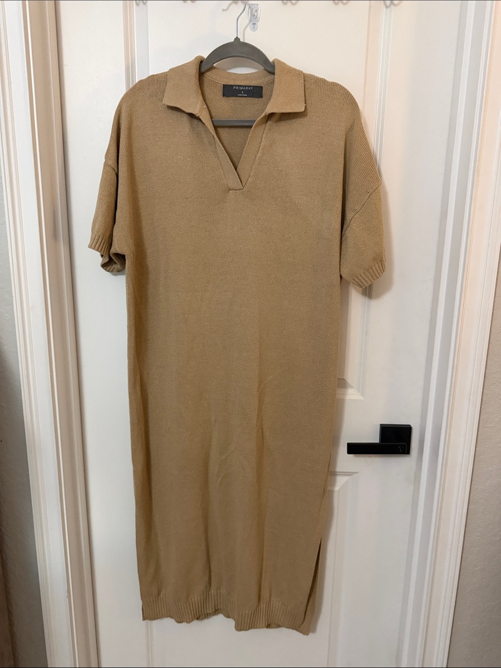 Primark Camel Polo Knit Midi Dress